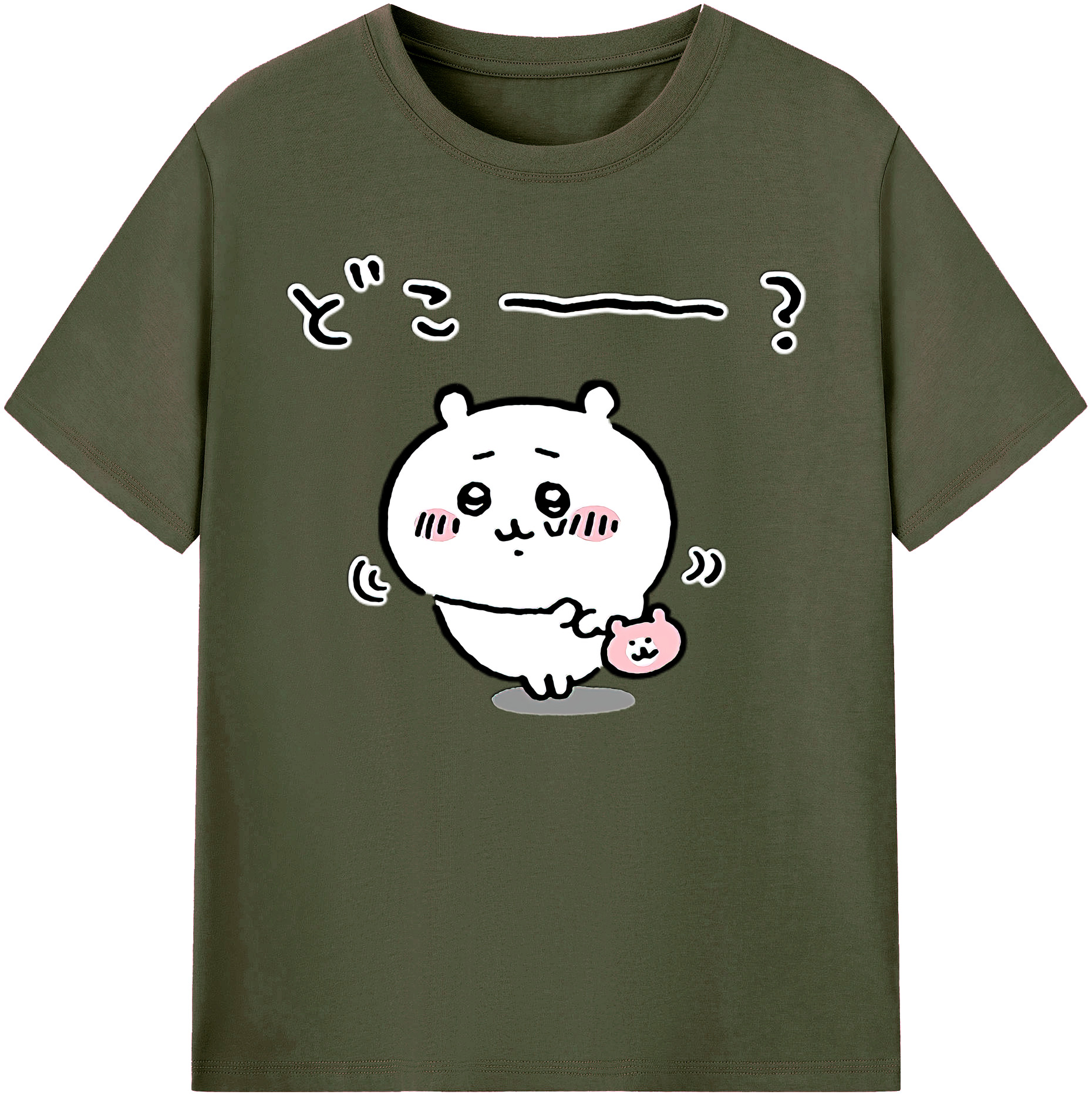 （画像用） ちいかわ ちいかわ Chii-kawa chiikawa 綿100％ メンズ半袖Tシャツ｜肌触りやわらか＆通気性